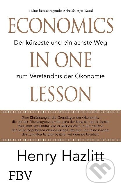 Kniha: Economics in one Lesson (Henry Hazlitt). Finanzbuch, 2022 Kniha: Economics in one Lesson (Henry Hazlitt). Finanzbuch, 2022