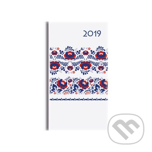 Diár Print Folk white 2019, Spektrum grafik, 2018