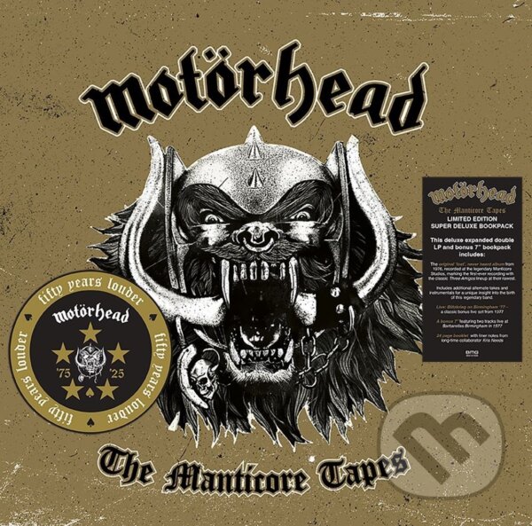 Hudební CD: Motorhead: The Manticore Tapes Dlx. LP (Universal Music). Universal Music, 2025 Hudební CD: Motorhead: The Manticore Tapes Dlx. LP (Universal Music). Universal Music, 2025