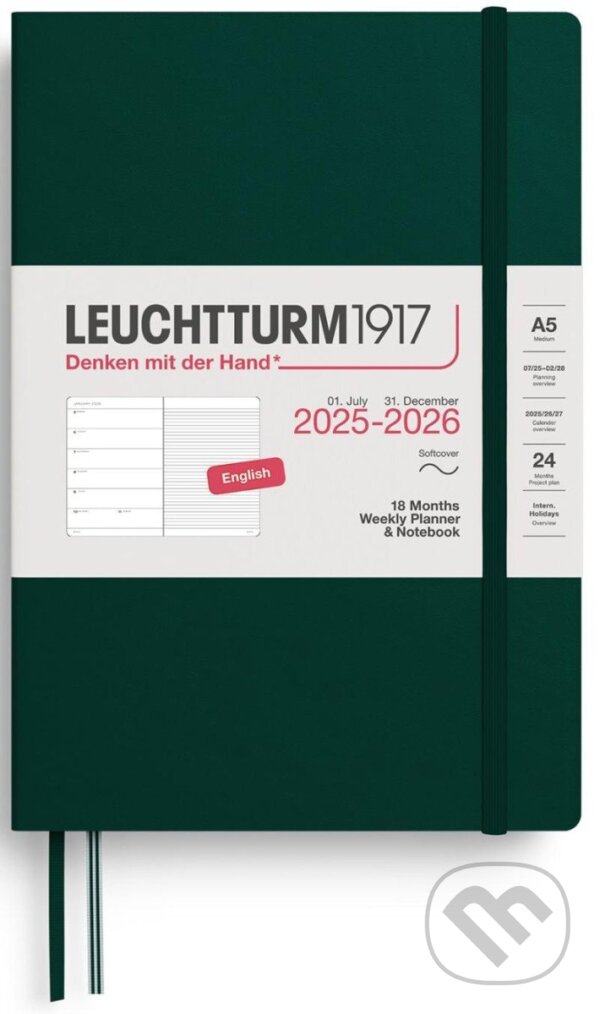 Weekly Planner & Notebook 2026 Medium (A5) 18 Months Forest Green (Leuchtturm1917). Leuchtturm1917, 2025 Weekly Planner & Notebook 2026 Medium (A5) 18 Months Forest Green (Leuchtturm1917). Leuchtturm1917, 2025