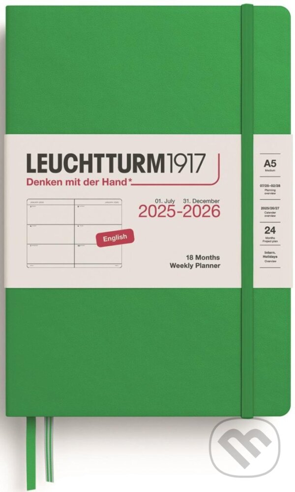 Weekly Planner 2026 Medium (A5) 18 Months Spring Leaf (Leuchtturm1917). Leuchtturm1917, 2025 Weekly Planner 2026 Medium (A5) 18 Months Spring Leaf (Leuchtturm1917). Leuchtturm1917, 2025