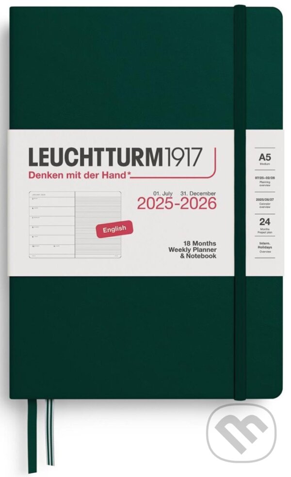 Weekly Planner & Notebook 2026 Medium (A5) 18 Months Forest Green (Leuchtturm1917). Leuchtturm1917, 2025 Weekly Planner & Notebook 2026 Medium (A5) 18 Months Forest Green (Leuchtturm1917). Leuchtturm1917, 2025