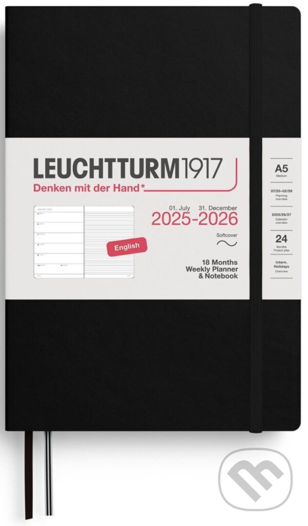 Weekly Planner & Notebook 2026 Medium (A5) 18 Months Black (Leuchtturm1917). Leuchtturm1917, 2025 Weekly Planner & Notebook 2026 Medium (A5) 18 Months Black (Leuchtturm1917). Leuchtturm1917, 2025