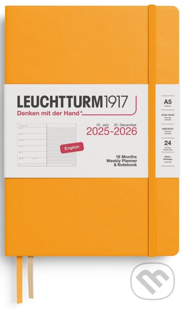 Weekly Planner & Notebook 2026 Medium (A5) 18 Months Rising Sun (Leuchtturm1917). Leuchtturm1917, 2025 Weekly Planner & Notebook 2026 Medium (A5) 18 Months Rising Sun (Leuchtturm1917). Leuchtturm1917, 2025