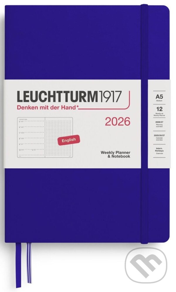 Weekly Planner & Notebook 2026 Medium (A5) Ink - tečkovaný (Leuchtturm1917). Leuchtturm1917, 2025 Weekly Planner & Notebook 2026 Medium (A5) Ink - tečkovaný (Leuchtturm1917). Leuchtturm1917, 2025