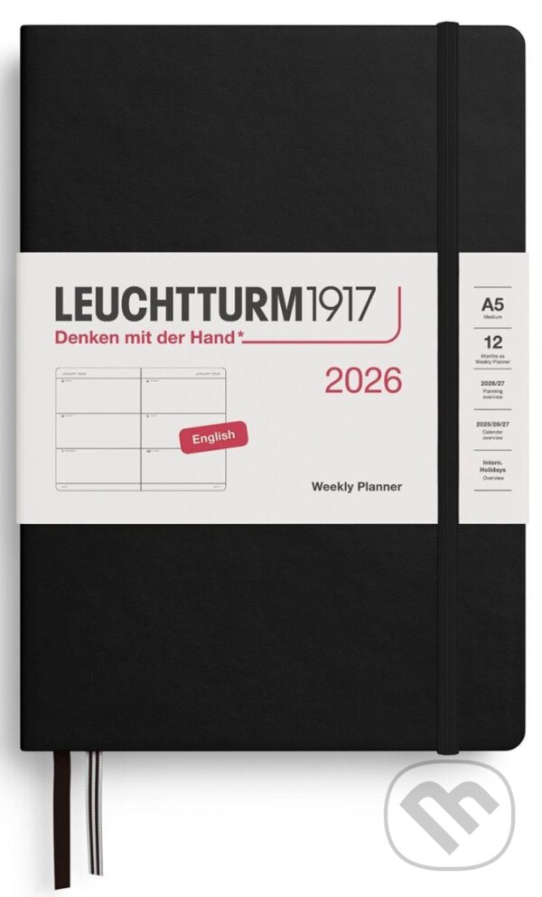Weekly Planner 2026 Medium (A5) Black (Leuchtturm1917). Leuchtturm1917, 2025 Weekly Planner 2026 Medium (A5) Black (Leuchtturm1917). Leuchtturm1917, 2025