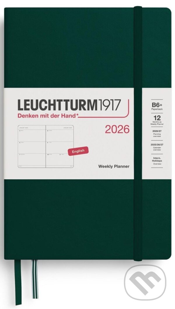 Weekly Planner 2026 Paperback (B6+) Forest Green (Leuchtturm1917). Leuchtturm1917, 2025 Weekly Planner 2026 Paperback (B6+) Forest Green (Leuchtturm1917). Leuchtturm1917, 2025