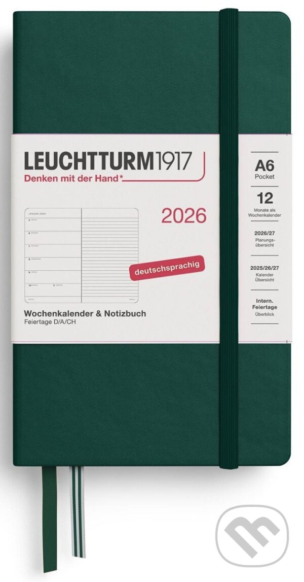 Weekly Planner & Notebook 2026 Pocket (A6) Forest Green (Leuchtturm1917). Leuchtturm1917, 2025 Weekly Planner & Notebook 2026 Pocket (A6) Forest Green (Leuchtturm1917). Leuchtturm1917, 2025