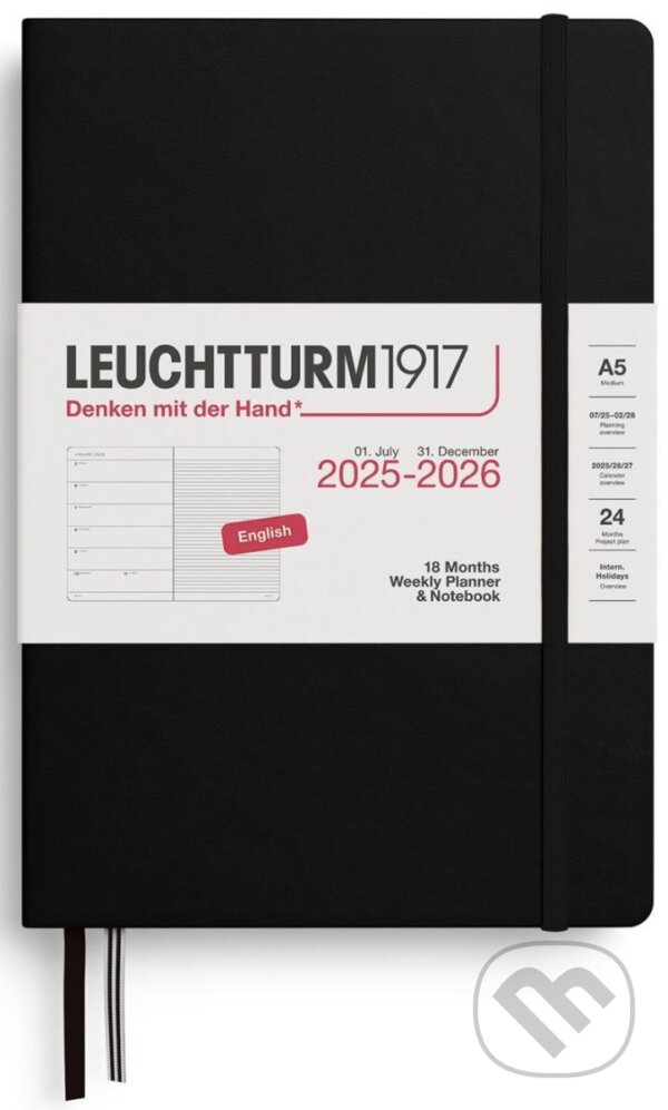 Weekly Planner & Notebook 2026 Medium (A5) 18 Months Black (Leuchtturm1917). Leuchtturm1917, 2025 Weekly Planner & Notebook 2026 Medium (A5) 18 Months Black (Leuchtturm1917). Leuchtturm1917, 2025