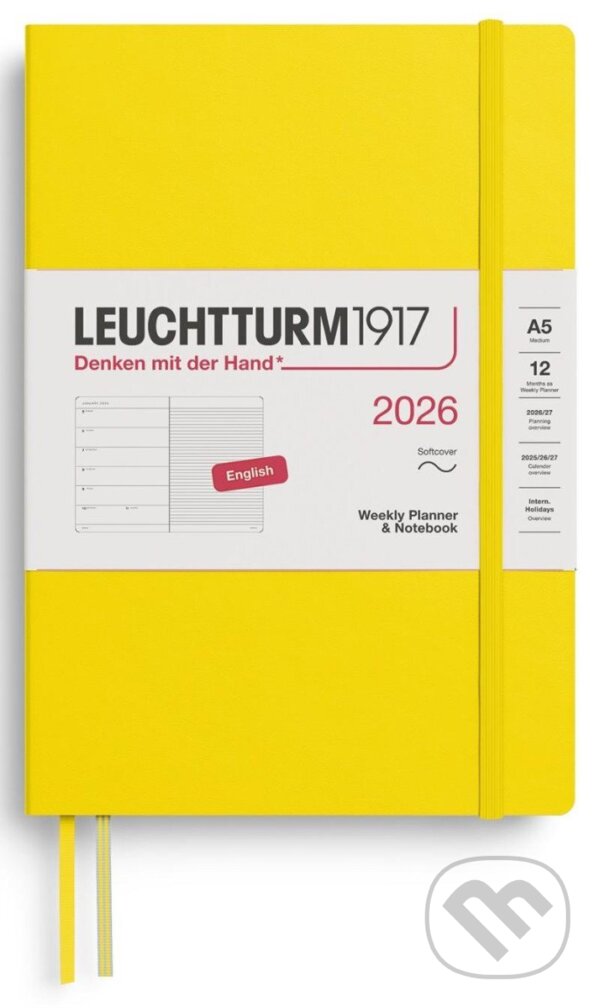 Weekly Planner & Notebook 2026 Medium (A5) Lemon (Leuchtturm1917). Leuchtturm1917, 2025 Weekly Planner & Notebook 2026 Medium (A5) Lemon (Leuchtturm1917). Leuchtturm1917, 2025
