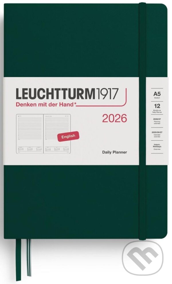 Daily Planner 2026 Medium (A5) Forest Green (Leuchtturm1917). Leuchtturm1917, 2025 Daily Planner 2026 Medium (A5) Forest Green (Leuchtturm1917). Leuchtturm1917, 2025