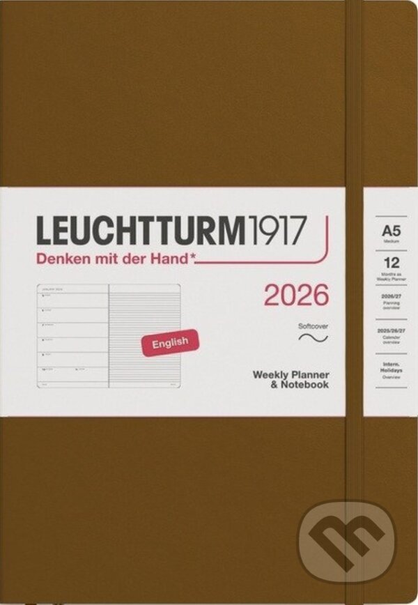 Weekly Planner & Notebook 2026 Medium (A5) Spice Brown (Leuchtturm1917). Leuchtturm1917, 2025 Weekly Planner & Notebook 2026 Medium (A5) Spice Brown (Leuchtturm1917). Leuchtturm1917, 2025