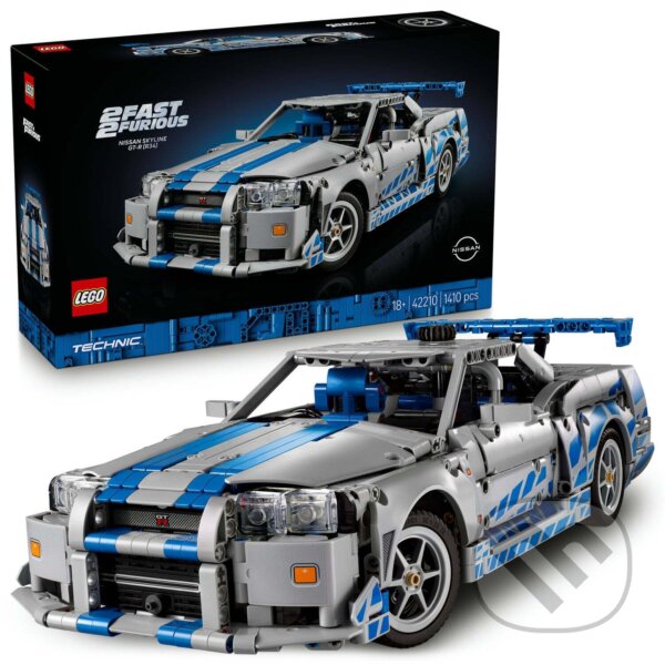 Společenská hra: LEGO® Technic 42210 2 Fast 2 Furious Auto Nissan Skyline GT-R (R34) (LEGO). LEGO, 2025 Společenská hra: LEGO® Technic 42210 2 Fast 2 Furious Auto Nissan Skyline GT-R (R34) (LEGO). LEGO, 2025