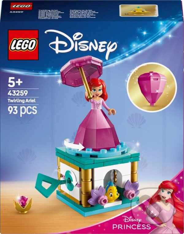 Spoločenská hra: LEGO® Disney Princess 43259 Točiaca sa Ariel (LEGO). LEGO, 2025 Spoločenská hra: LEGO® Disney Princess 43259 Točiaca sa Ariel (LEGO). LEGO, 2025