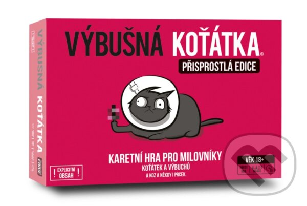 Společenská hra: Výbušná koťátka - Přisprostlá edice (Matthew Inman, Elan Lee a Shane Small). ADC BF, 2025 Společenská hra: Výbušná koťátka - Přisprostlá edice (Matthew Inman, Elan Lee a Shane Small). ADC BF, 2025