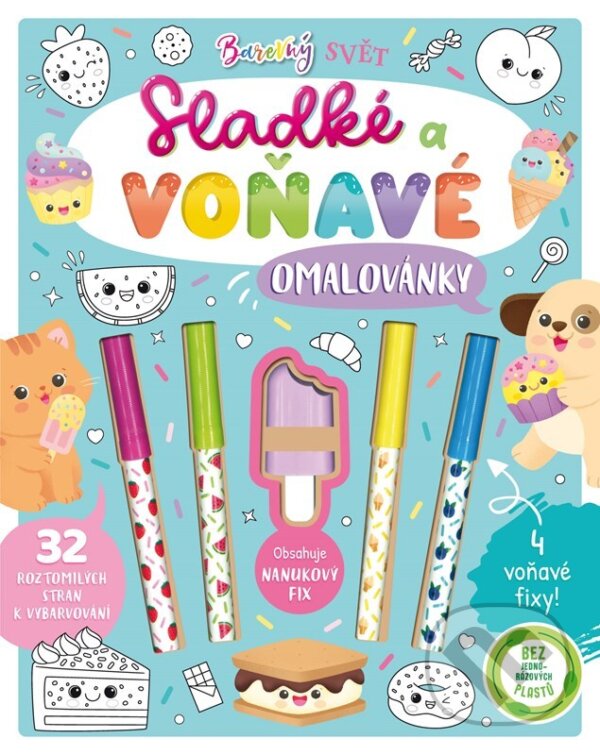 Kniha: Sladké a voňavé omalovánky (Claire Mowat). Rebo, 2025 Kniha: Sladké a voňavé omalovánky (Claire Mowat). Rebo, 2025