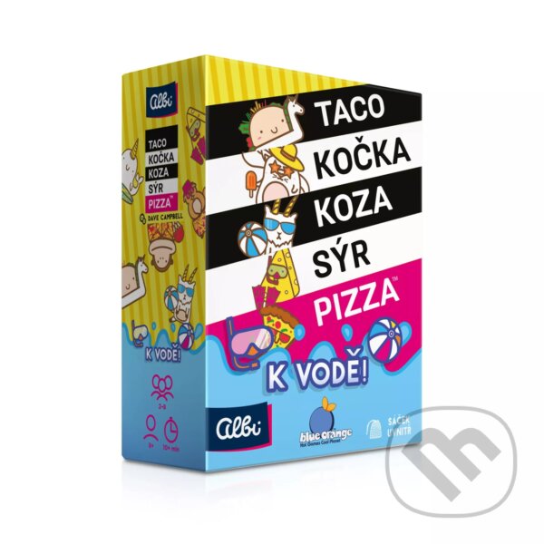 Společenská hra: Taco, kočka, koza, sýr, pizza - K vodě (Albi). Albi, 2025 Společenská hra: Taco, kočka, koza, sýr, pizza - K vodě (Albi). Albi, 2025