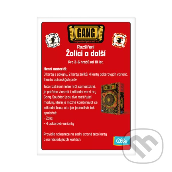 Společenská hra: Gang - rozšíření Žolíci (John Cooper). Albi, 2025 Společenská hra: Gang - rozšíření Žolíci (John Cooper). Albi, 2025