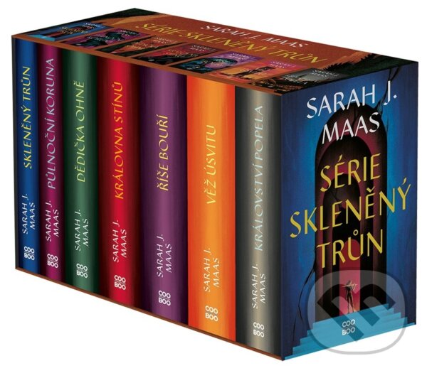 Kniha: Skleněný trůn 1-7 (box) (Sarah J. Maas). CooBoo CZ, 2025 Kniha: Skleněný trůn 1-7 (box) (Sarah J. Maas). CooBoo CZ, 2025