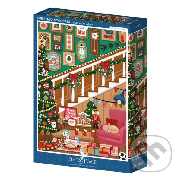 Puzzle: Puzzle Vianočné schodisko (Nidhi Kachhadiya). Pieces & Peace, 2025 Puzzle: Puzzle Vianočné schodisko (Nidhi Kachhadiya). Pieces & Peace, 2025
