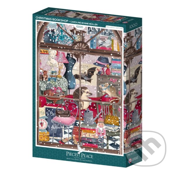 Puzzle: Puzzle Vianočné kníhkupectvo (Pieces & Peace). Pieces & Peace, 2025 Puzzle: Puzzle Vianočné kníhkupectvo (Pieces & Peace). Pieces & Peace, 2025