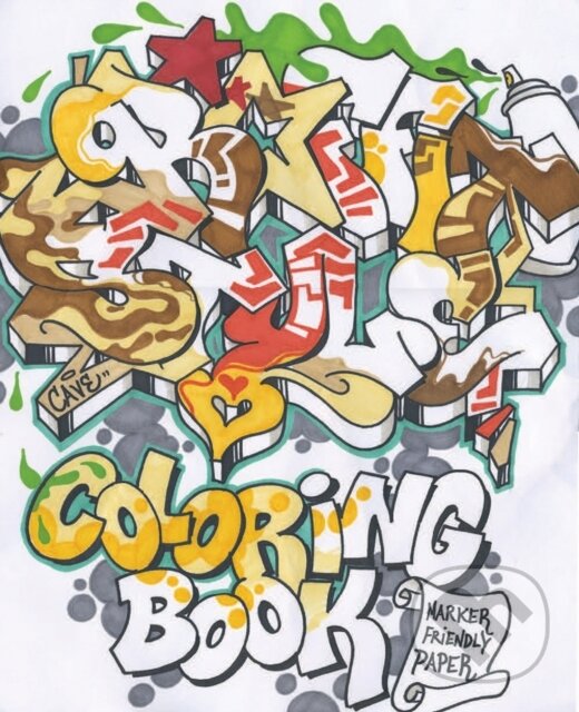Kniha: Graffiti Style Coloring Book (Bjorn Almqvist a Tobias Barenthin Lindblad). , 2017 Kniha: Graffiti Style Coloring Book (Bjorn Almqvist a Tobias Barenthin Lindblad). , 2017