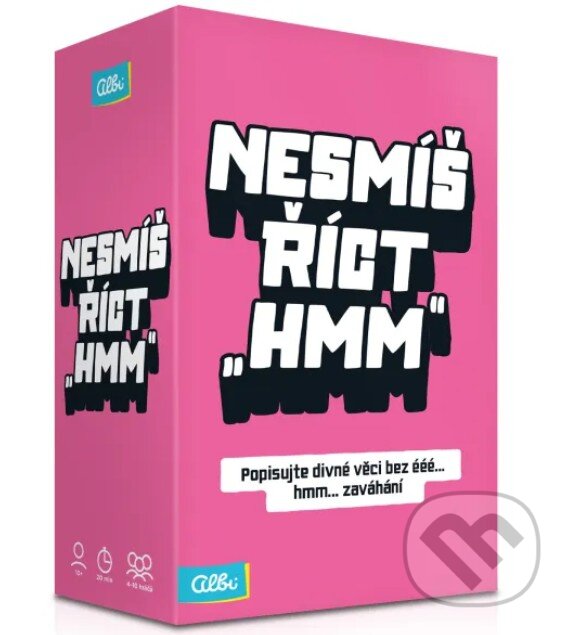 Společenská hra: Nesmíš říct hmm (Albi). Albi, 2025 Společenská hra: Nesmíš říct hmm (Albi). Albi, 2025
