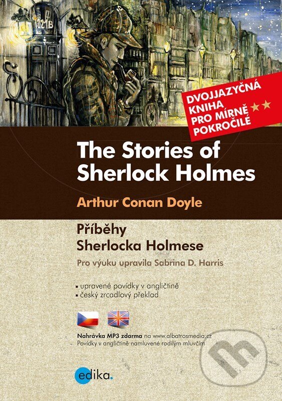 Kniha: Příběhy Sherlocka Holmese B1/B2 (Arthur Conan Doyle a Sabrina D. Harris). Edika, 2026 Kniha: Příběhy Sherlocka Holmese B1/B2 (Arthur Conan Doyle a Sabrina D. Harris). Edika, 2026