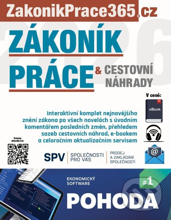 E-kniha: Zákoník práce a Cestovní náhrady 2026 s komentářem změn (-). DonauMedia, 2026 E-kniha: Zákoník práce a Cestovní náhrady 2026 s komentářem změn (-). DonauMedia, 2026