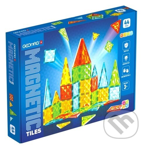Společenská hra: Geomag Magnetic Tiles (44 dílků) (Geomag). Geomag, 2026 Společenská hra: Geomag Magnetic Tiles (44 dílků) (Geomag). Geomag, 2026