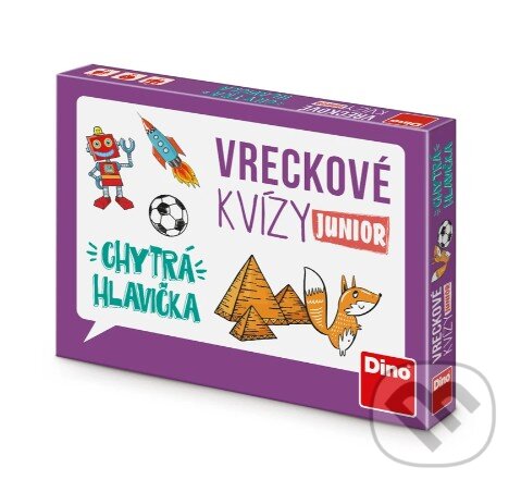 Spoločenská hra: Vreckové kvízy junior – Chytrá hlavička (Dino). Dino, 2026 Spoločenská hra: Vreckové kvízy junior – Chytrá hlavička (Dino). Dino, 2026