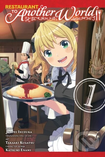 Kniha: Restaurant to Another World, Vol. 1 (Amanda Haley, Takaaki Kugatsu, Lys Blakeslee, Ltd., Junpei Inuzuka a Enami Katsumi). Yen Press, 2020 Kniha: Restaurant to Another World, Vol. 1 (Amanda Haley, Takaaki Kugatsu, Lys Blakeslee, Ltd., Junpei Inuzuka a Enami Katsumi). Yen Press, 2020