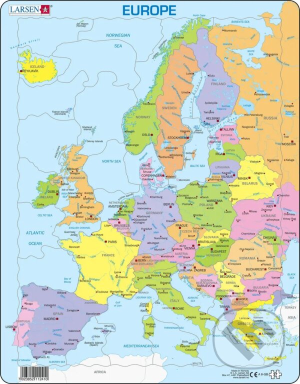 Puzzle: Europe (A8-GB) (Larsen). Larsen Puzzle: Europe (A8-GB) (Larsen). Larsen