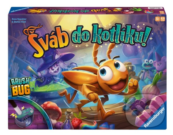 Společenská hra: Šváb do kotlíku! (Anna Opolzer a Stefan Kloß). Ravensburger, 2026 Společenská hra: Šváb do kotlíku! (Anna Opolzer a Stefan Kloß). Ravensburger, 2026