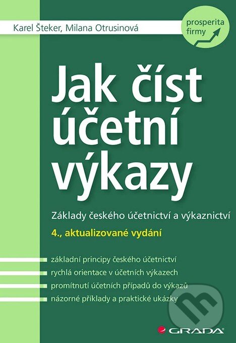 Kniha: Jak číst účetní výkazy (Karel Šteker a Milana Otrusinová). Grada, 2026 Kniha: Jak číst účetní výkazy (Karel Šteker a Milana Otrusinová). Grada, 2026