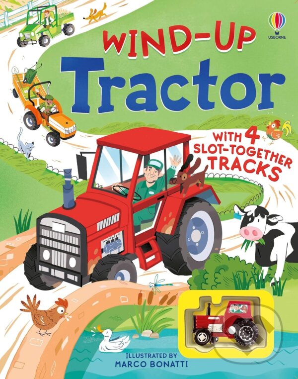 Kniha: Wind-up Tractor (Sarah Hull). Usborne, 2026 Kniha: Wind-up Tractor (Sarah Hull). Usborne, 2026