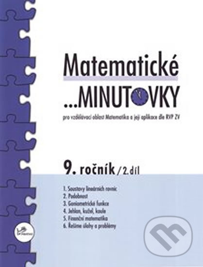 Kniha: Matematické minutovky pro 9. ročník / 2. díl (Miroslav Hricz). Prodos, 2016 Kniha: Matematické minutovky pro 9. ročník / 2. díl (Miroslav Hricz). Prodos, 2016