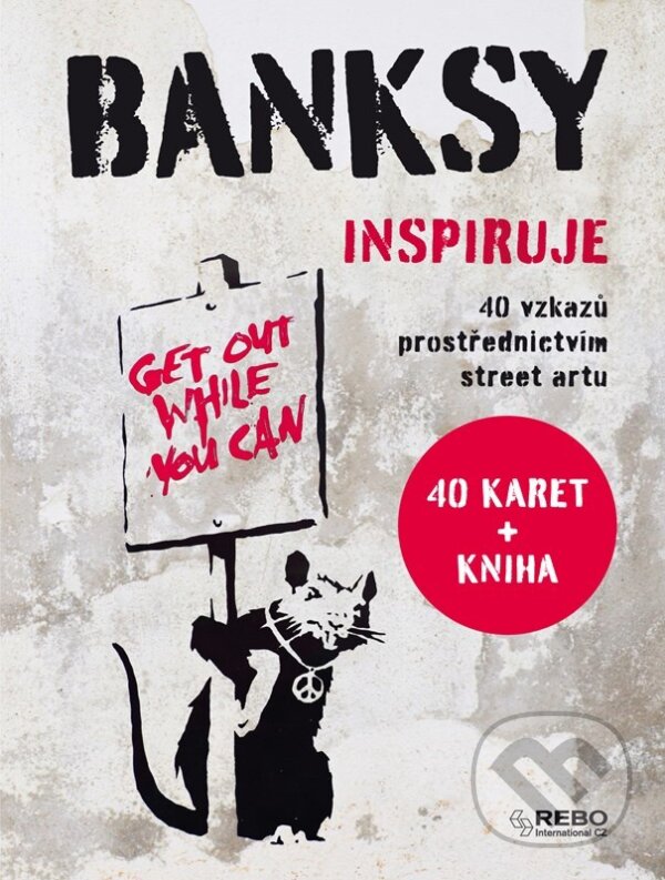 Kniha: Banksy inspiruje (Giulia Manzi a Sabina De Gregori). Rebo, 2026 Kniha: Banksy inspiruje (Giulia Manzi a Sabina De Gregori). Rebo, 2026