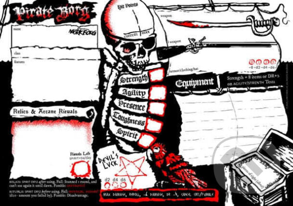 Kniha: Pirate Borg Character & Ship Sheet Pad (Free League Publishing). Free League Publishing Kniha: Pirate Borg Character & Ship Sheet Pad (Free League Publishing). Free League Publishing