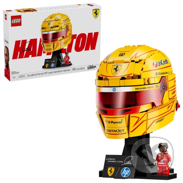 Spoločenská hra: LEGO® Editions 43022 Prilba Lewis Hamilton zo Scuderia Ferrari HP (LEGO). LEGO, 2026 Spoločenská hra: LEGO® Editions 43022 Prilba Lewis Hamilton zo Scuderia Ferrari HP (LEGO). LEGO, 2026