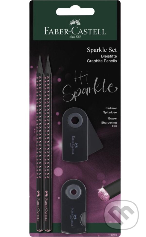 Grafitová ceruzka Sparkle set black-rose BL (Faber-Castell). Faber-Castell Grafitová ceruzka Sparkle set black-rose BL (Faber-Castell). Faber-Castell
