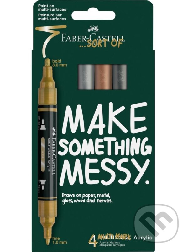 Akrylové popisovače multimark Set 4 Metal (Faber-Castell). Faber-Castell Akrylové popisovače multimark Set 4 Metal (Faber-Castell). Faber-Castell