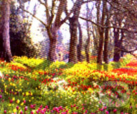 Puzzle: Spring at the Tulip Walk, Mainau (Clive Nichols). Crown & Andrews Puzzle: Spring at the Tulip Walk, Mainau (Clive Nichols). Crown & Andrews