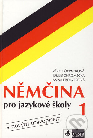 Kniha: Němčina pro jazykové školy 1 (Anna Kremzerová, Julius Chromečka a Věra Höppnerová). Amosia, 2002 Kniha: Němčina pro jazykové školy 1 (Anna Kremzerová, Julius Chromečka a Věra Höppnerová). Amosia, 2002