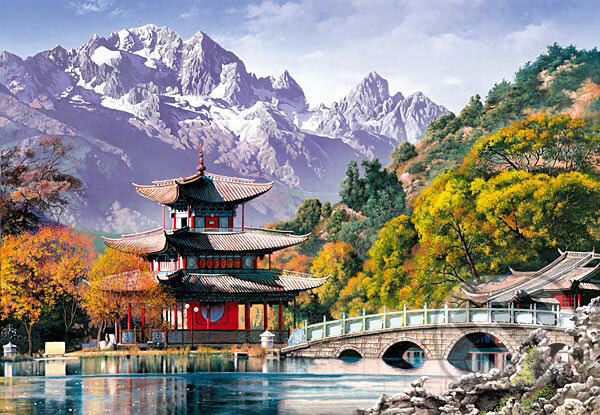 Puzzle: Pagoda na Rybníku čierneho draka, Čína (Castorland). Castorland Puzzle: Pagoda na Rybníku čierneho draka, Čína (Castorland). Castorland