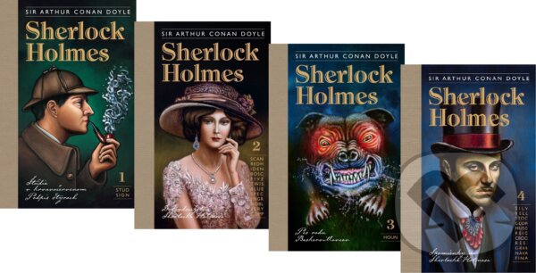 Sherlock Holmes (kolekcia 1-4) - Arthur Conan Doyle, Julo Nagy (ilustrátor), SnowMouse Publishing, 2018