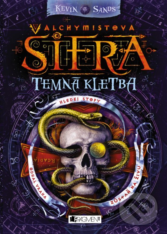 Kniha: Alchymistova šifra: Temná kletba (Kevin Sands). Nakladatelství Fragment, 2018 Kniha: Alchymistova šifra: Temná kletba (Kevin Sands). Nakladatelství Fragment, 2018