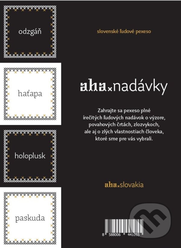 Společenská hra: AHA - Nadávky (Tomáš Kompaník). ahaslovakia, 2018 Společenská hra: AHA - Nadávky (Tomáš Kompaník). ahaslovakia, 2018