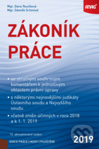 Zákoník práce 2019 - Zdeněk Schmied, ANAG, 2018