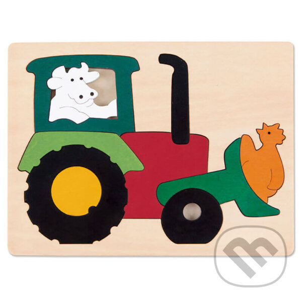Puzzle: Vkladacie puzzle Traktor (Hape). Hape, 2019 Puzzle: Vkladacie puzzle Traktor (Hape). Hape, 2019